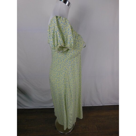 No Boundaries Dress Womens Medium Floral Puff Sleeve Midi Summer Boho Casual - Picture 7 of 12